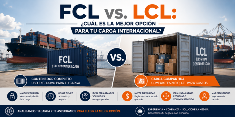 FCL vs. LCL: ¿Cuál es la mejor opción para tu carga internacional?