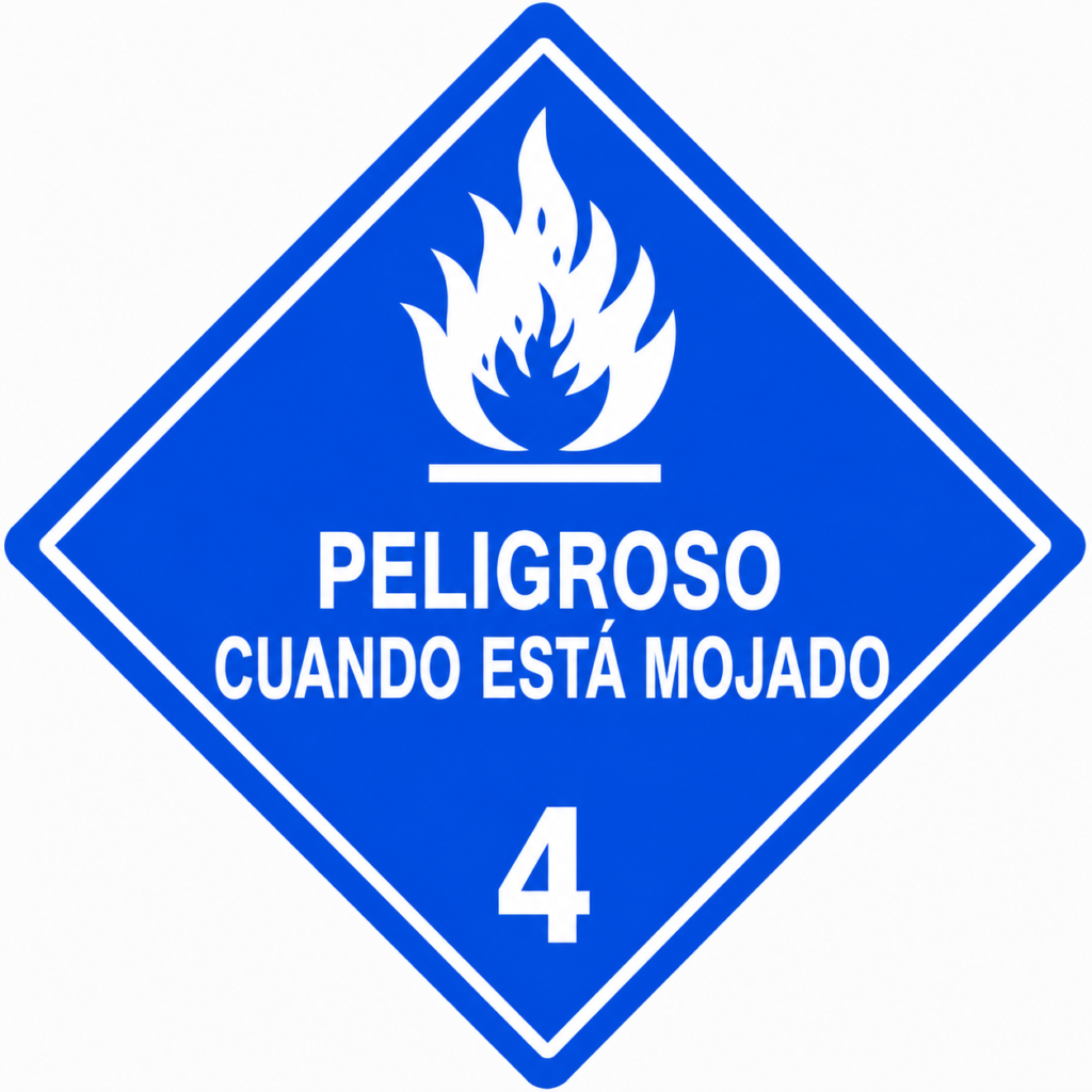 Etiqueta IMO Clase 4.3 (Texto en Español)