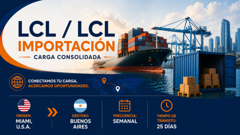Nuevo Servicio LCL/LCL – Miami a Buenos Aires
